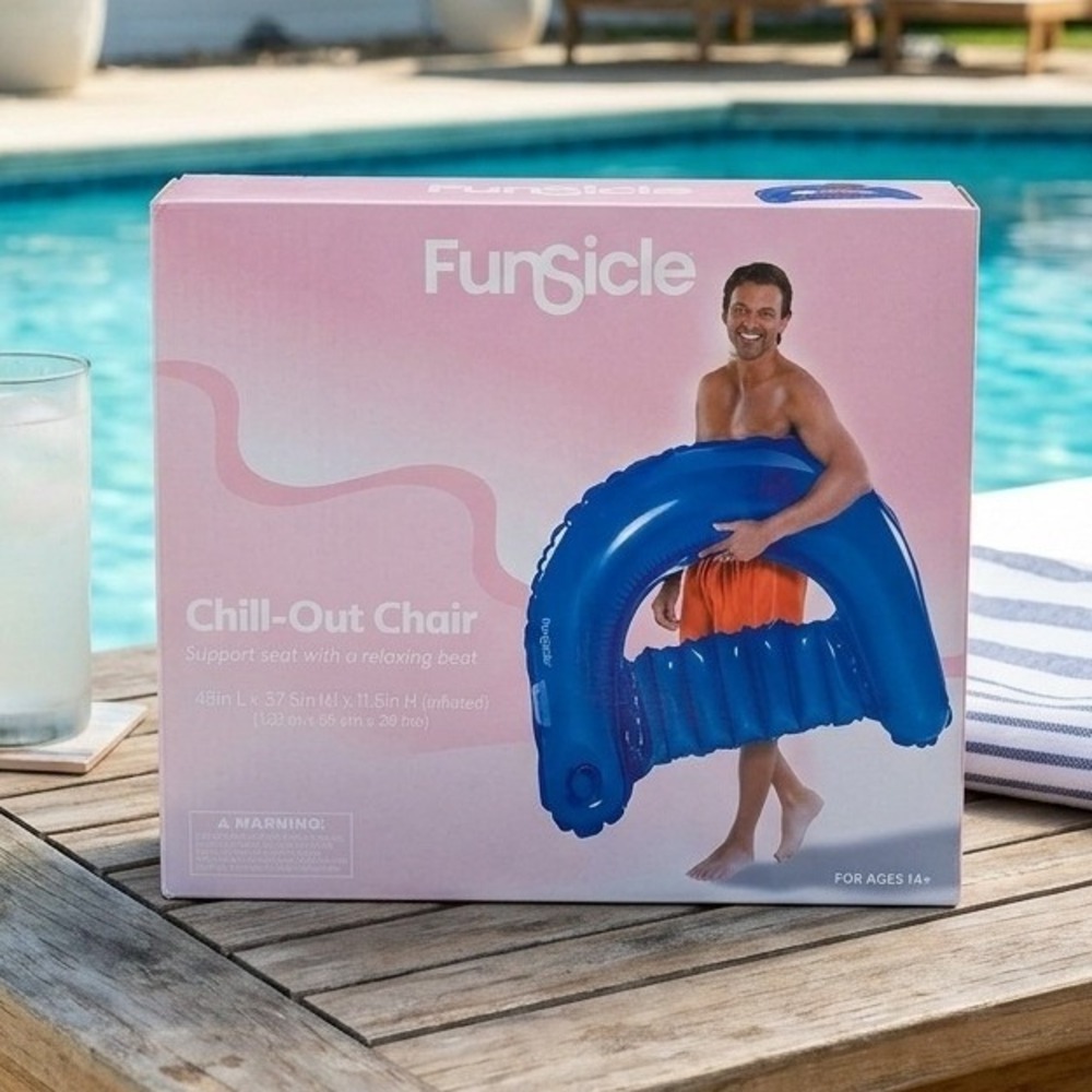 Funsicle Chill-Out Chair Inflatable Pool Float Midnight Blue K71425D00 NIB